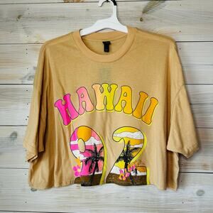 Boxy Hawaii Beach Cropped Tshirt Wild Fable Size Large